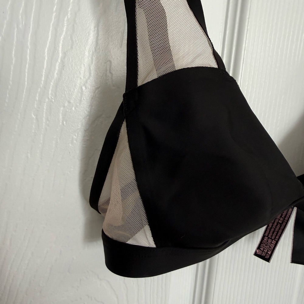 Victoria’s Secret Black Mesh Detail Bra 36B Sexy Lingerie Pin up - Picture 2 of 6